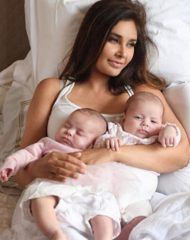 Lisa Ray With Her Twin Babies