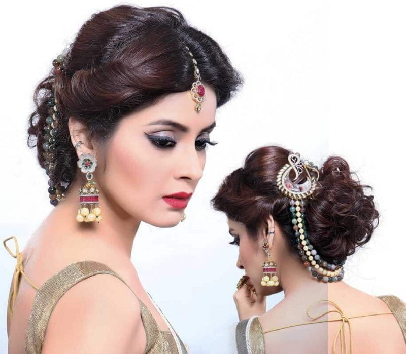 Stylish Bun Hairstyles For Karwa Chauth