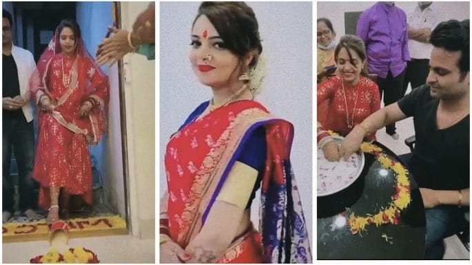 685px x 385px - à¤¸à¥à¤—à¤‚à¤§à¤¾ à¤®à¤¿à¤¶à¥à¤°à¤¾ à¤­à¥‹à¤¸à¤²à¥‡ à¤•à¤¾ 'à¤²à¤¯ à¤­à¤¾à¤°à¥€' à¤…à¤‚à¤¦à¤¾à¤œà¤¼,à¤¸à¤¸à¥à¤°à¤¾à¤² à¤®à¥‡à¤‚ à¤¹à¥à¤† à¤•à¥à¤› à¤‡à¤¸ à¤¤à¤°à¤¹ à¤¸à¥à¤µà¤¾à¤—à¤¤  (New Bride Sugandha Mishra shares Video of Her Grand Welcome in 'Sa